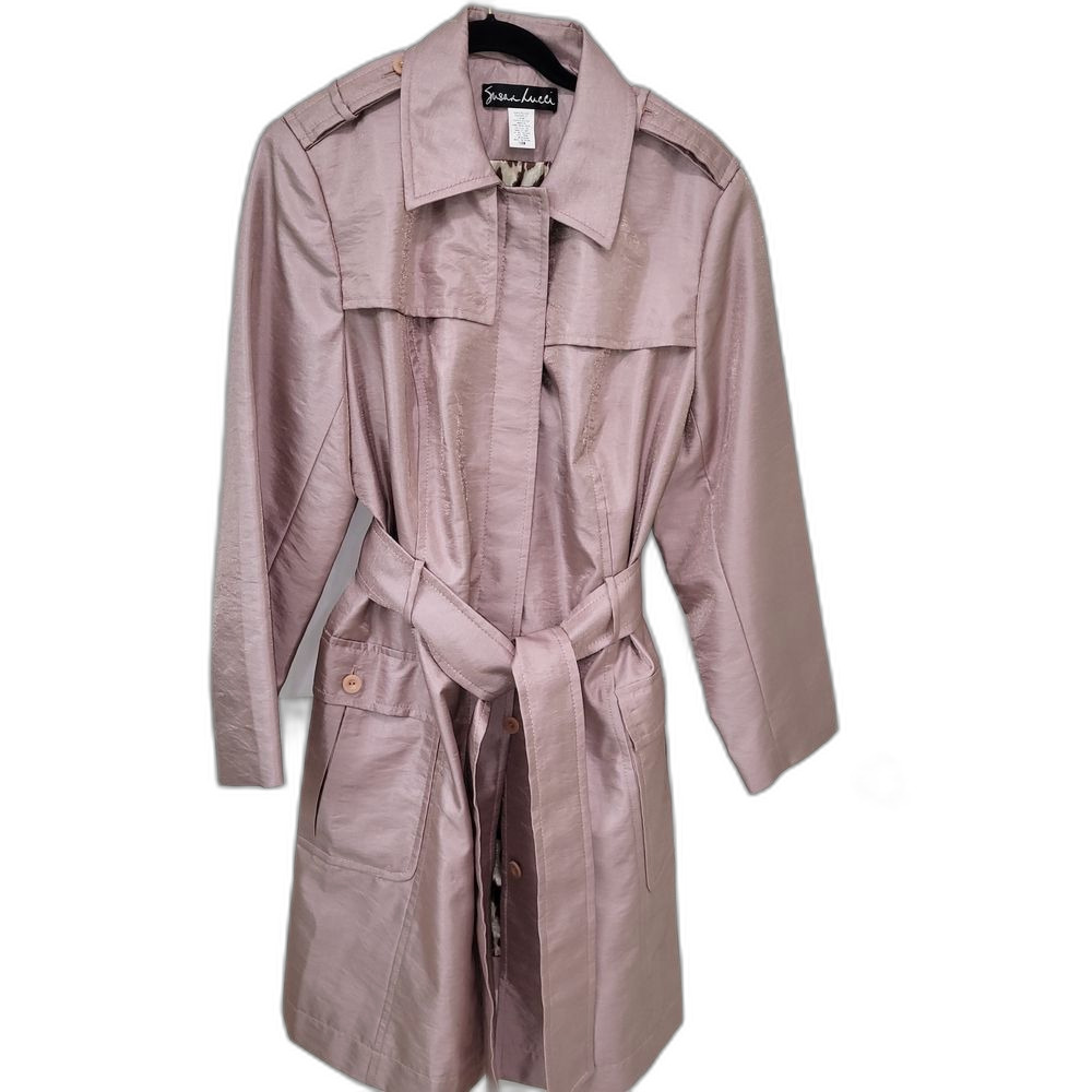 Pink Trench Coat with Belt